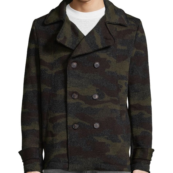 Coats | Slate Stone Camo Pea Coat 